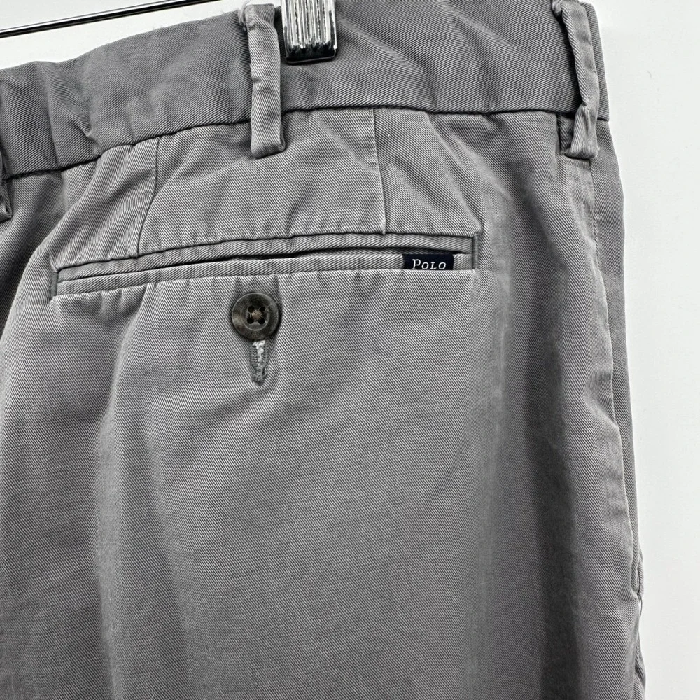 Polo Ralph Lauren Mens Stretch Classic Fit‎ Gray Chino Pants Trousers size 38